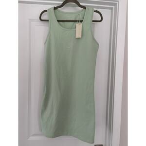 NWT Pink Soda Sport Essentials Green Racer Dress Size Large Sporty Active